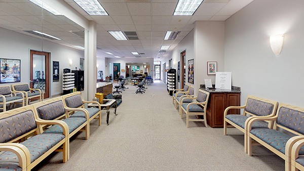 Reception and care area inside Gilbert Physical Medicine.